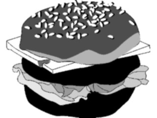 Sticker Custom Preview Image #063193 Food Drink Fast Food Hamburger11