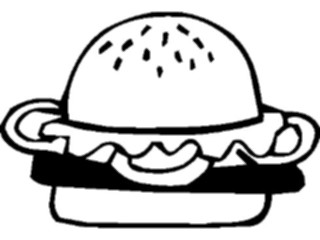 Sticker Custom Preview Image #063194 Food Drink Fast Food Hamburger12