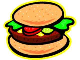 Sticker Custom Preview Image #063195 Food Drink Fast Food Hamburger13