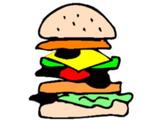 Sticker Custom Preview Image #063199 Food Drink Fast Food Hamburger17