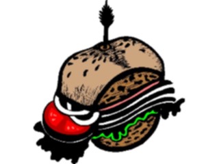 Sticker Custom Preview Image #063200 Food Drink Fast Food Hamburger18