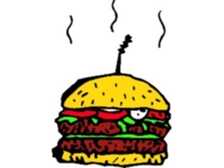 Sticker Custom Preview Image #063203 Food Drink Fast Food Hamburger21