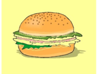 Sticker Custom Preview Image #063208 Food Drink Fast Food Hamburger26