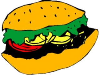 Sticker Custom Preview Image #063209 Food Drink Fast Food Hamburger27