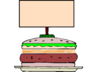 Sticker Custom Preview Image #063212 Food Drink Fast Food Hamburger Frame