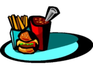 Sticker Custom Preview Image #063217 Food Drink Fast Food Hamburger Meal1