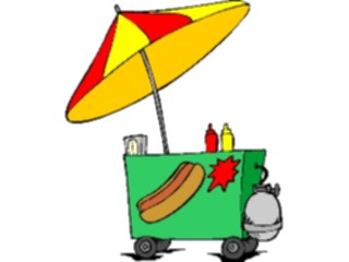 Sticker Custom Preview Image #063275 Food Drink Fast Food Hot Dog Cart1