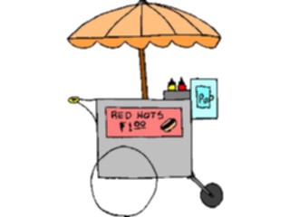 Sticker Custom Preview Image #063276 Food Drink Fast Food Hot Dog Cart2