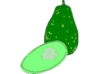 Sticker Custom Preview Image #063682 Food Drink Fruits Avocado06