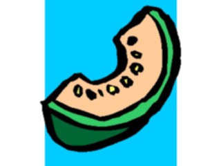 Sticker Custom Preview Image #064016 Food Drink Fruits Melon Slice1