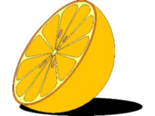 Sticker Custom Preview Image #064056 Food Drink Fruits Orange Half2