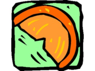 Sticker Custom Preview Image #064070 Food Drink Fruits Orange Wedge3