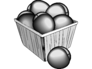 Sticker Custom Preview Image #064114 Food Drink Fruits Peachesin Basket