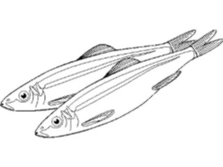 Sticker Custom Preview Image #064385 Food Drink Keylined Fish2