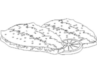 Sticker Custom Preview Image #064387 Food Drink Keylined Fish Fillet2