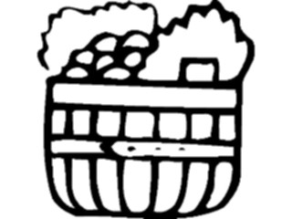 Sticker Custom Preview Image #064390 Food Drink Keylined Fruit Basket