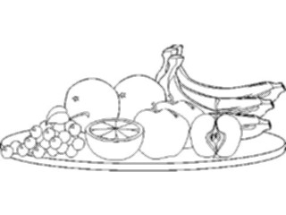 Sticker Custom Preview Image #064391 Food Drink Keylined Fruit Platter