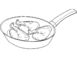 Sticker Custom Preview Image #064392 Food Drink Keylined Frying Pan1