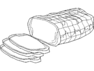 Sticker Custom Preview Image #064399 Food Drink Keylined Ham