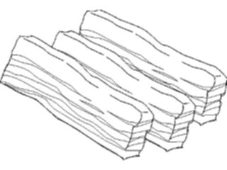 Sticker Custom Preview Image #064410 Food Drink Keylined Meat3