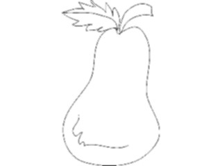 Sticker Custom Preview Image #064425 Food Drink Keylined Pear1