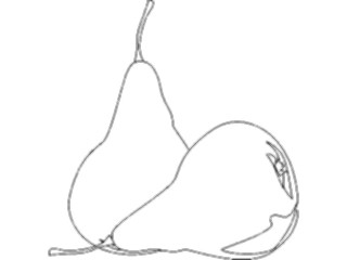 Sticker Custom Preview Image #064428 Food Drink Keylined Pears