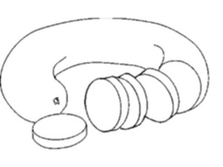 Sticker Custom Preview Image #064431 Food Drink Keylined Sausage