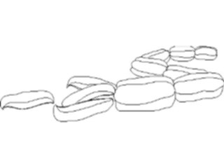 Sticker Custom Preview Image #064432 Food Drink Keylined Sausages