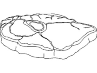 Sticker Custom Preview Image #064434 Food Drink Keylined Steak