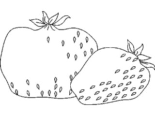 Sticker Custom Preview Image #064438 Food Drink Keylined Strawberries