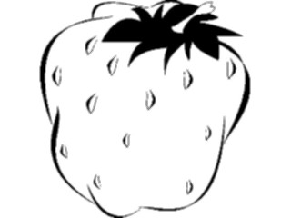 Sticker Custom Preview Image #064440 Food Drink Keylined Strawberry1