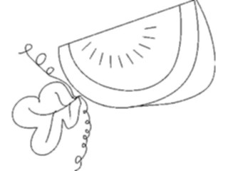 Sticker Custom Preview Image #064449 Food Drink Keylined Watermelon Slice2