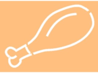 Sticker Custom Preview Image #064496 Food Drink Meats Chicken Drumstick14