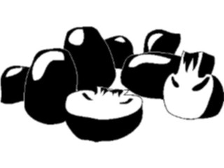 Sticker Custom Preview Image #064927 Food Drink Silhouettes Mushrooms