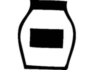 Sticker Custom Preview Image #064928 Food Drink Silhouettes Mustard Jar
