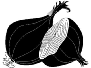 Sticker Custom Preview Image #064929 Food Drink Silhouettes Onion