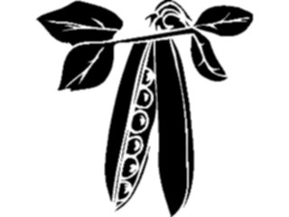 Sticker Custom Preview Image #064937 Food Drink Silhouettes Pea Pods2
