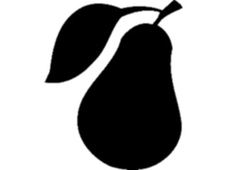 Sticker Custom Preview Image #064940 Food Drink Silhouettes Pear1