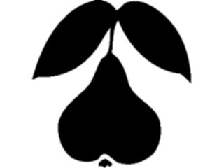Sticker Custom Preview Image #064941 Food Drink Silhouettes Pear2