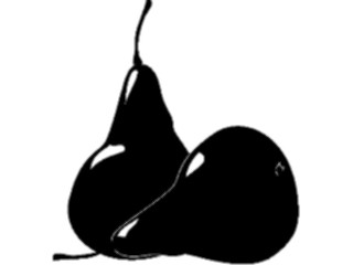 Sticker Custom Preview Image #064942 Food Drink Silhouettes Pears