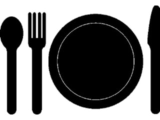 Sticker Custom Preview Image #064945 Food Drink Silhouettes Place Setting