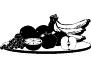 Sticker Custom Preview Image #064946 Food Drink Silhouettes Platter Fruit