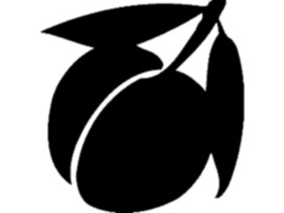 Sticker Custom Preview Image #064949 Food Drink Silhouettes Plum2