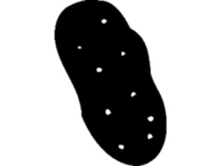 Sticker Custom Preview Image #064950 Food Drink Silhouettes Potato