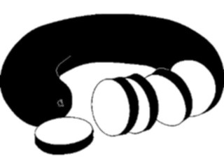 Sticker Custom Preview Image #064961 Food Drink Silhouettes Sausage