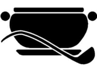 Sticker Custom Preview Image #064965 Food Drink Silhouettes Soup Tureen