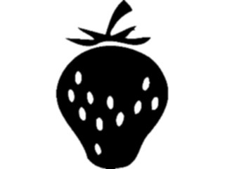 Sticker Custom Preview Image #064968 Food Drink Silhouettes Strawberry