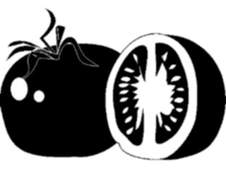 Sticker Custom Preview Image #064974 Food Drink Silhouettes Tomatoes