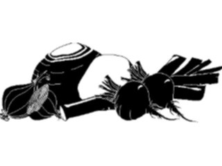 Sticker Custom Preview Image #064978 Food Drink Silhouettes Veggies Assorted