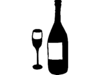 Sticker Custom Preview Image #064981 Food Drink Silhouettes Wine Glass